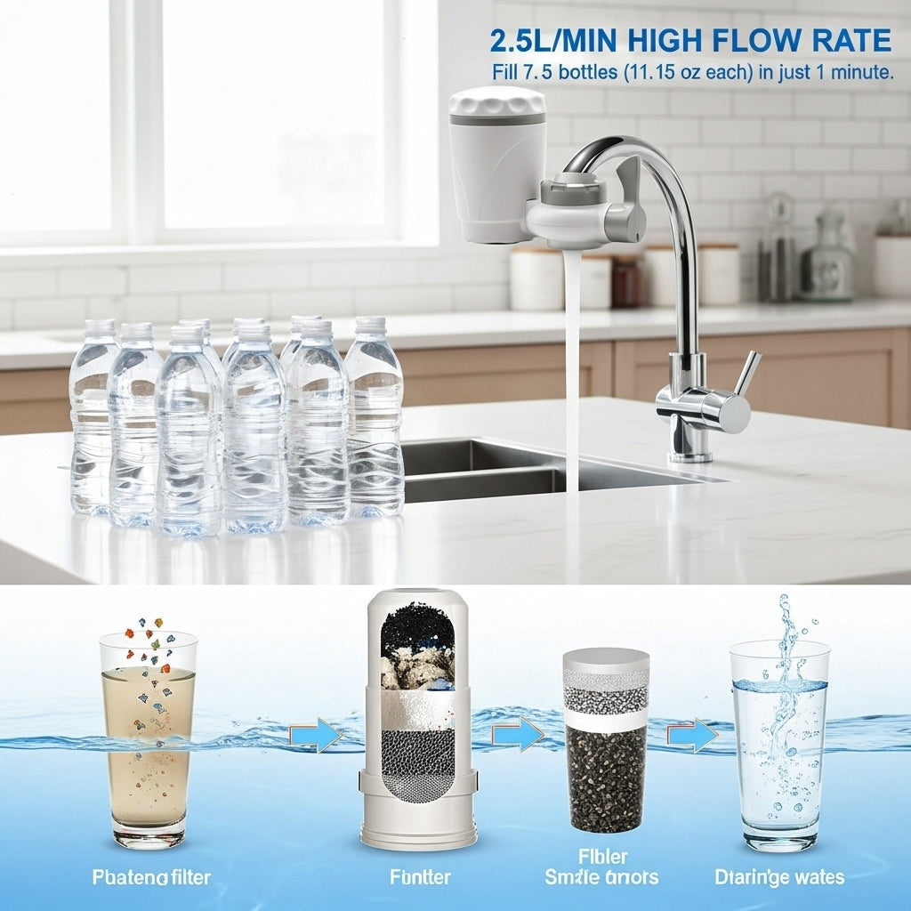 Faucet Water Filter with Activated Carbon