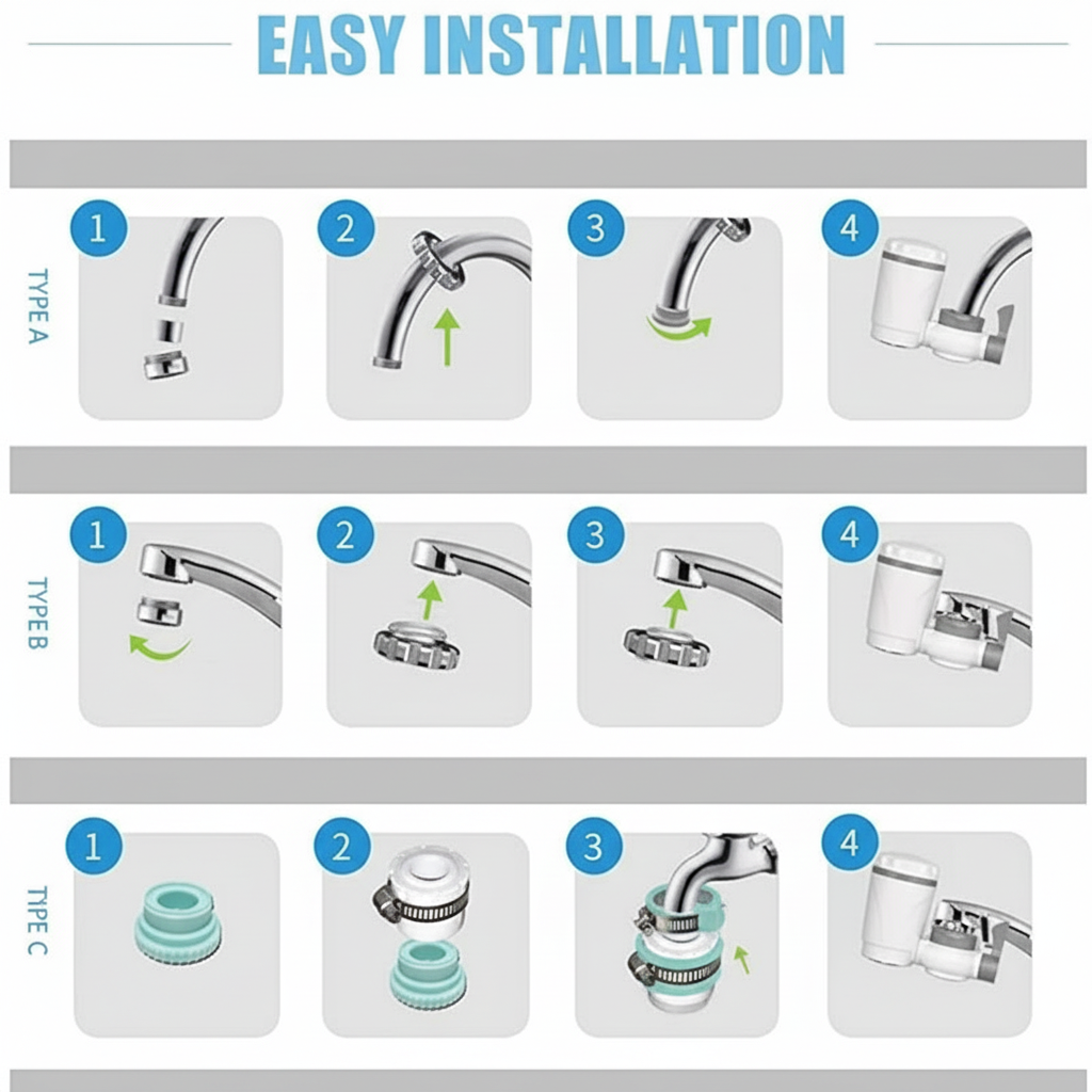 Faucet Water Filter with Activated Carbon